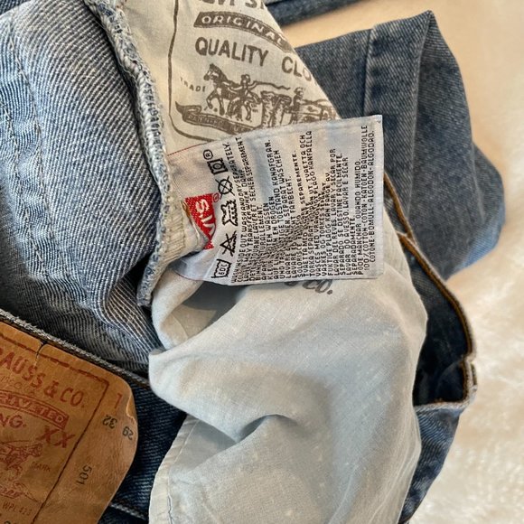 Vintage Levis 501 made in USA 501 90s jeans denim blue straight leg 100% cotton - Picture 11 of 12
